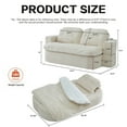 thumbnail image 3 of Jopath Sleeper Sofa Bed with 2 Pillows,Corduroy Convertible Futon Sleeper Sofa Couch,Modern Floor Sofa Bed,Folding Mattress for Living Room,Small Spaces,Beige, 3 of 8