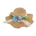thumbnail image 1 of Sombrero de paja DIY con flores artificiales, transpirable, para uso doméstico, para niñas, vacaciones, manualidades, para exteriores, a moda, Estilo G, 1 of 9