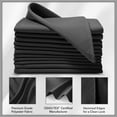 thumbnail image 3 of Lann's Linens Set of 12 Reusable Cloth Dinner Napkins, 20-inch Polyester Fabric Napkins for Holidays, Weddings and Events, Machine Washable, Black, 3 of 8