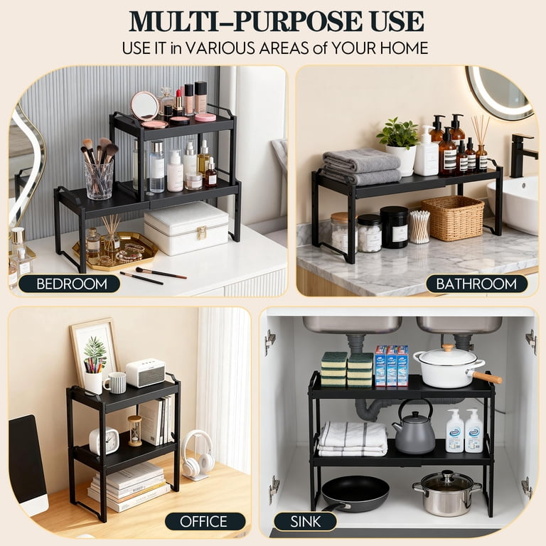 TAIMASI 2-Pack Expandable Cabinet Organizer Shelves photo 8