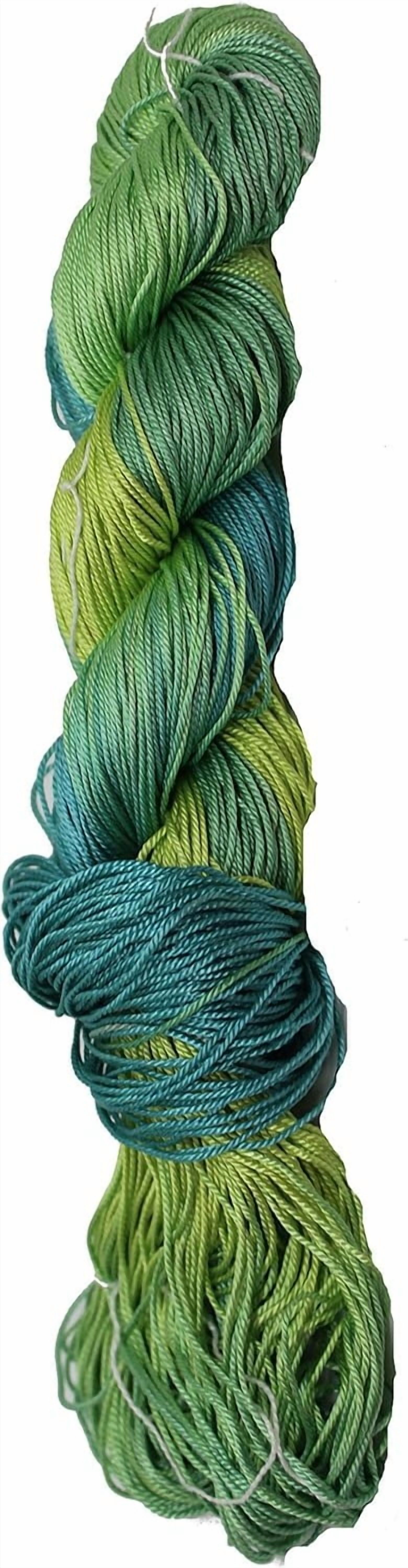 Knitsilk 3 Ply Mulberry Silk Lace Weight Yarn | Perfect for Knitting & Crocheting and Weaving | Silk Yarn for Luxurious Creating Projects.(50 Grams – 260 Yards, Green)