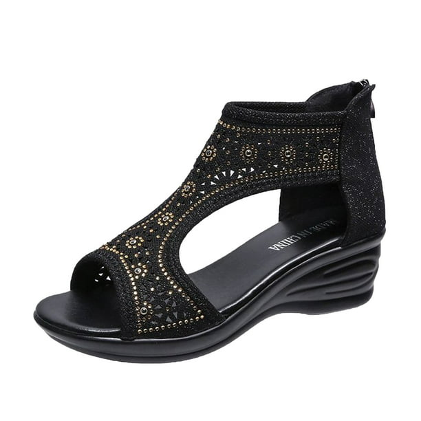 Amzcrzy Zapatos de mujer,Zapatos de mujer,Zapatillas de mujer, Sandalias de verano con tacón bajo para mujer, informales y cómodas, para uso externo. Sandalias Mujer Zapatillas De Casa