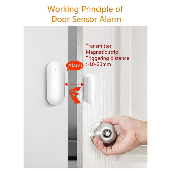 Door Sensors Alarms,Wifi Door Alarms Window App (4pcs) Door Window App Alarms Door Window (4pcs) Alarms 4pcs