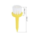 thumbnail image 2 of 2 Inch Golf Tee Brush Top, 12 Pack Unbreakable Plastic Golfing Tees for Men and Women, Yellow, 2 of 6