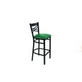 thumbnail image 4 of X Series Barstool, Supports Up to 300 lb, 29.5" Seat Height, Green Seat, Black Back, Black Base | Bundle of 2, 4 of 4