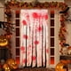 thumbnail image 1 of Cortina de Puerta Sangrienta de Halloween | Decoración de Tiras de Tela Roja de Terror | Decoración para Fiestas Embrujadas En Interiores y Exteriores | Fácil de Instalar, para Colgar En La Pared de, 1 of 6