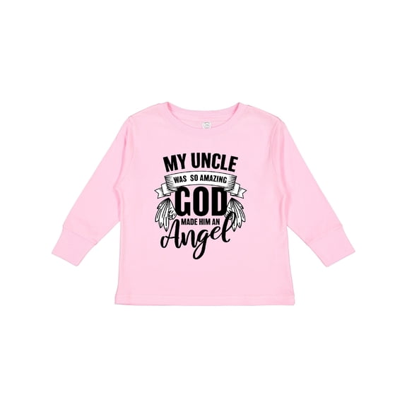 Inktastic My Uncle was So Amazing God Made him an Angel Boys or Girls Long Sleeve Toddler T-Shirt