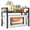 black, variant on Eunos Microwave Oven Rack Baker's Rack 2-Tier Shelf Adjustable Toaster Oven Rack for Kitchen with 6 Hooks for Kitchen Counter Black