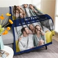 thumbnail image 3 of Custom Blanket with Photos/Text, Personalized Customized Picture Throw Blanket for Family Friend Christmas Halloween Birthday Wedding Customized Gifts for Women Men, 3 of 6