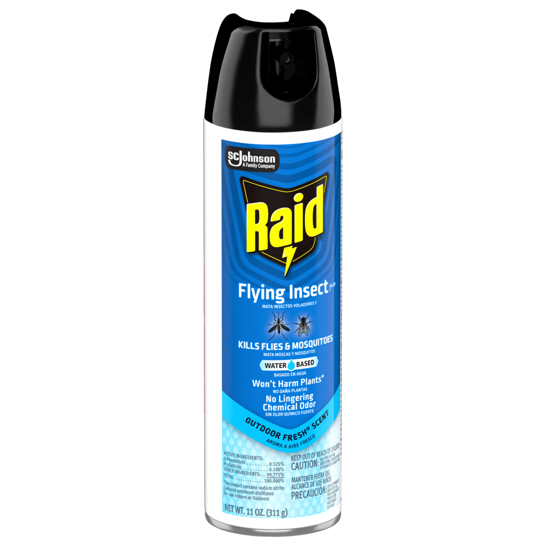 Raid Flying Insect Killer 7, Insecticide Spray, Water Based, Outdoor Fresh Scent, 20 oz
