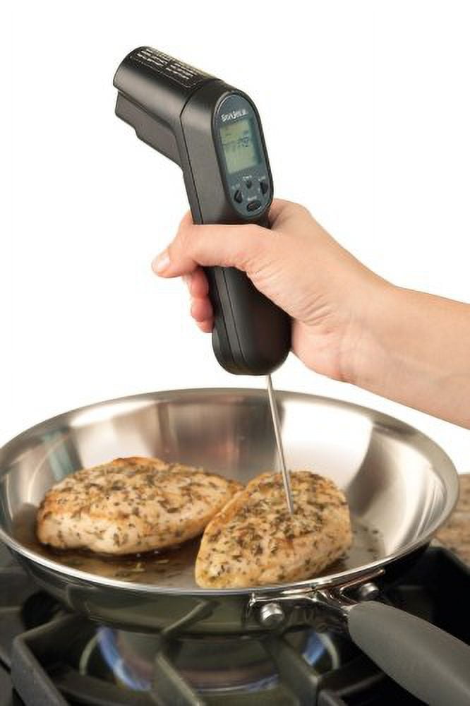 BonJour Chef's Tools Combo Laser and Probe Cooking Thermometer, Black 