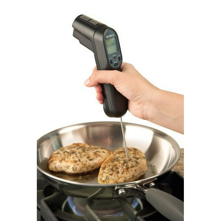 BonJour Chef's Tools Combo Laser and Probe Cooking Thermometer, Black