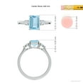 thumbnail image 5 of ANGARA Natural 1.35 ct Aquamarine and Diamond Three Stone Engagement Ring in 14K White Gold for Women (Size-8x6mm) | March Birthstone, Anniversary, Jewelry Gift for Women | Natural Aquamarine Ring, 5 of 10