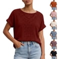 thumbnail image 3 of Molidfa Women's Indian Block Print Graphic Tee Crew Neck Short Sleeve Regular Fit Casual Lightweight Summer Top, 3 of 5