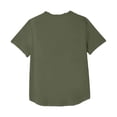 thumbnail image 4 of BUWTTER Men's T Shirts Solid Color V Neck Short Sleeve Summer Beach Vacation Comfortable Casaul Shirts for Men Army Green L, 4 of 5