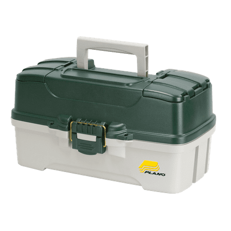 Plano Molding Co 620304 Three-Tray Green & White Tackle Box New