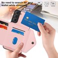thumbnail image 2 of Allytech Galaxy S22 Plus Wallet Case with Hand Wrist, Back Cover with Cards Slots Holder Luxury PU Leather Shockproof Anti-Scratch Bumper Phone Case for Samsung Galaxy S22 Plus, Pink, 2 of 8