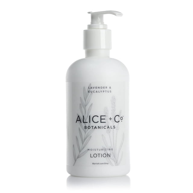 Alice + Co. Fairfield by Marriott Body Lotion - Loción hidratante para spa de hotel - Lavanda y eucalipto - 8.5 oz