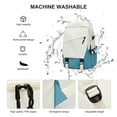 thumbnail image 3 of Casual Daypack Large upgraded version College Laptop Backpack for Men Women Water Resistant Lightweight School Bag Travel Rucksack for Sports High School Middle Bookbag for Students Size L Blue White, 3 of 6