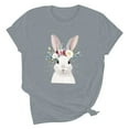 thumbnail image 2 of Yuwull Tops For Women Plus Size Tops For Women Easter Fashion Printed Short Sleeved T-Shirt Cute Tops For Women On Clearance25XXXXL(4XL), 2 of 4