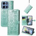 thumbnail image 1 of Funda Cartera FOXDOCK para Motorola Moto G 2025 , Flip PU con Relieve de Gatos y Perros, Tarjetero y Soporte, 1 of 6