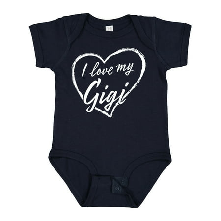 

Inktastic I Love My Gigi in White Chalk Heart Gift Baby Boy or Baby Girl Bodysuit