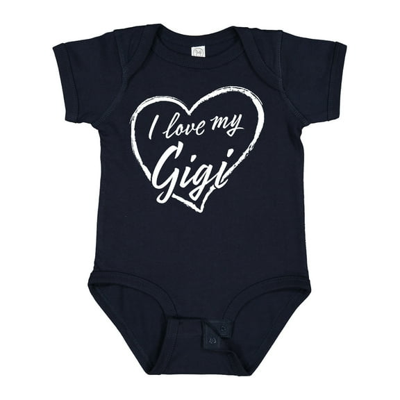 Inktastic I Love My Gigi in White Chalk Heart Boys or Girls Baby Bodysuit