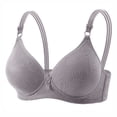 thumbnail image 5 of Squevariel Women's Solid Color Soft Bra Fashion Supportive Full Cup Bra Wireless Push-Up Bra, 5 of 8