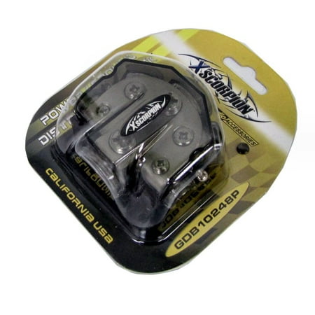 - NEW! XSCORPION 1/0/2/4/8 Gauge Ground Power Amp Distribution Block | GDB10248P