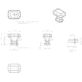 thumbnail image 3 of Jeffrey Alexander 165 Ella 1-1/4" Rectangular Elegant Faceted Emerald Cut Cabinet Knob /, 3 of 7