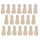 thumbnail image 4 of Miniature People Figures 20Pcs Small Wooden Sculpture Doll Light Yellow Girl Shape DIY Painting Supplies For Kids Home Decor Projects, 4 of 5