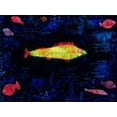 thumbnail image 2 of Klee, Paul 32x25 White Modern Wood Framed Museum Art Print Titled - The Goldfish, 2 of 4