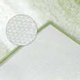 thumbnail image 4 of Unique Bargains Absorbent Bath Rug Non-Slip Plush Shaggy Bath Carpet Bath Mats Green Geometry Rectangle 20" x 32", 4 of 6