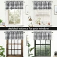 thumbnail image 3 of DriftAway Checked Plaid Printed Pattern Farmhouse Lined Blackout Thermal Insulated Energy Saving Rod Pocket Window Curtain Valance Single, 52" x 18" Plus 2" Header, Black White, 3 of 8