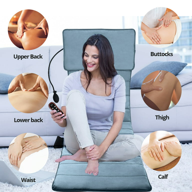 Comfier Full Body Massage Mat with Movable Shiatsu Neck Massage Pillow, 10  Vibrating Motors & 4 Heating Pad - AliExpress