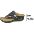 thumbnail image 6 of HeaCare Orthopedic Sandals for Women 2025,Summer Slip On Beach Sandals Dressy Arch Support Wedge Sandal Vintage Wide Width Flip Flops Casual Boho Slipper, 6 of 7