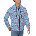 thumbnail image 4 of Zip Up Hoodies for Men - PinkInflatable bird circle Long Sleeve Comfrt Men'S Fashion Hoodies & Sweatshirts, Jackets for Men Hoodies Pullover Clothing Clothes with Pouch, 4 of 5