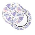 thumbnail image 2 of Balery Lavender Flowers Fundas de asiento para taburete de bar redondo de tela de terciopelo ajustables que protegen de arañazos y manchas para sillas de 14 a 17 pulgadas.-14 inch, 2 of 7