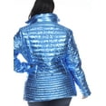 thumbnail image 4 of White Mark Women's Plus Size Metallic Puffer Coat, 4 of 5