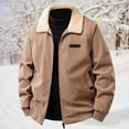 thumbnail image 2 of Men's Corduroy Jacket Lined Thickened Winter Workwear Coat Casual Loose Fit Warm Outwear For Daily Use, 2 of 4