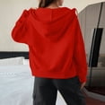 thumbnail image 4 of Women's Casual Drawstring Zip Up Hoodie with Pockets Ladies Lightweight Full Zipper Sweatshirt Jacket Soft Pullover Hoody Coat, 4 of 5