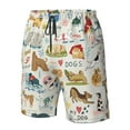 thumbnail image 5 of Disketp Men'S Swim Trunks Hawaiian Breathable Surf Beach Swimsuits Mesh Lining Beach Shorts With Pockets-Dogs Funny Pets, 5 of 9