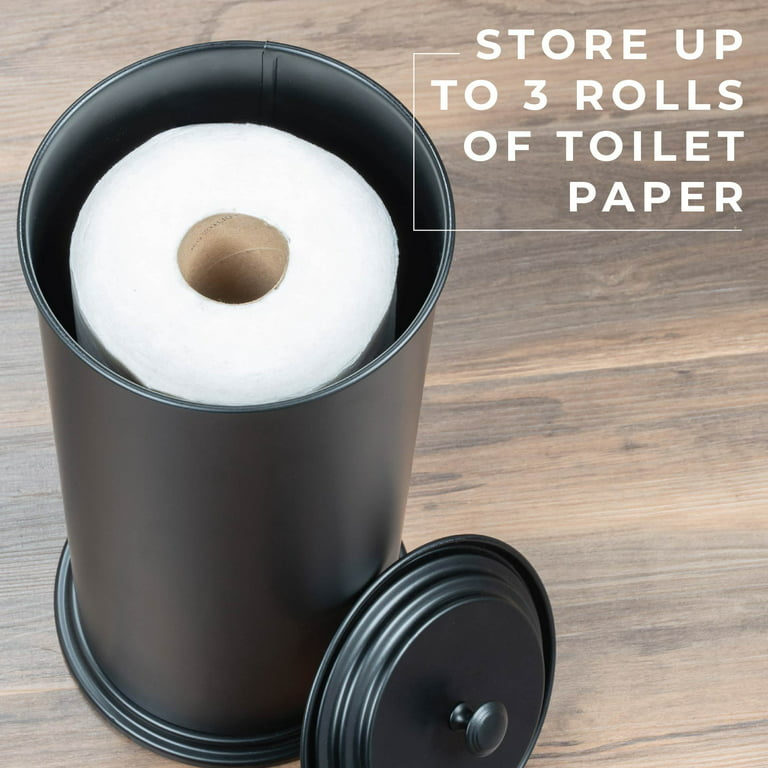 Extra Large Free-Standing Toilet Paper Holder with Black Finish - Utility Sink 101622