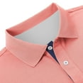thumbnail image 3 of Polo Shirts for Men Business Breathable Slim Fit Short Sleeve Tops Button Up Collared Performance Golf Casual Mens Shirts Light Pink XXL, 3 of 5