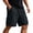 Black, variant on Mens Hiking Cargo Shorts Soft Knee Length Bermuda Shorts Loose Trendy Summer Shorts for Outdoor Fishing Work