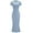 Light Blue, variant on ZHENWEI Womens Summer Short Sleeve Long Dress Stylish Sexy Bodycon Dress Fishtail Hem Ribbed Maxi Dresses
