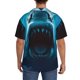 thumbnail image 3 of Fotbe Open-Mouthed Shark Camisa Estampada de Manga Corta para Hombre, Casual de Verano, Estilo Playero, Sin Arrugas-Large, 3 of 5