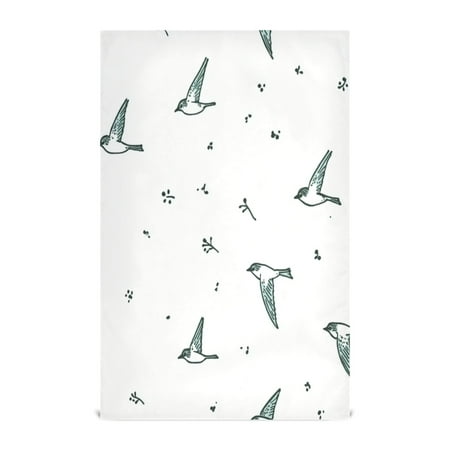 

Flying Birds Pattern Decorative Waffle Towel Kitchen Dishcloth 28x18in Multi-Use Tea Towel