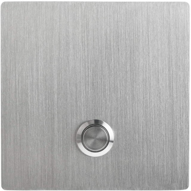 MSH Modern Stainless Hardware Model S1 Stainless Steel Doorbell Button in 304 Stainless Steel 3.54” x 3.54” x 5/32” (4mm Thick)