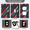 thumbnail image 3 of Yayeee Duplex Wall Plate 1-Gang 4.5"x2.7" Home Receptacle Light Switch Decorative Outlet Cover, Orange Abstract Lines, 3 of 7